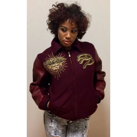 Pelle Pelle Greatest of All Time Maroon Jacket view 2