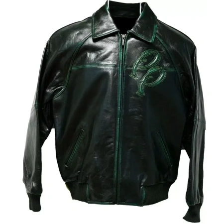 Black Green Pelle Pelle Leather Jacket view 2