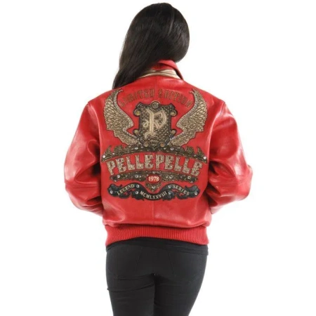 Pelle Pelle Ladies Limited Edition Red Jacket | Pelle Pelle Women's view 2