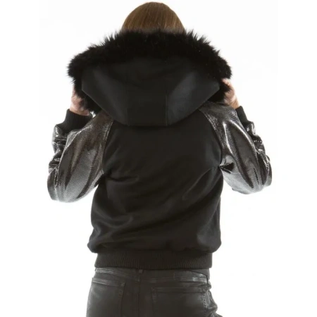 Pelle Pelle Ladies Eagle Hooded Jacket | Pelle Pelle Women's view 2