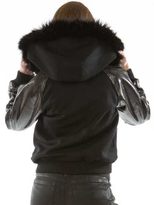 Pelle Pelle Ladies Eagle Hooded Jacket | Pelle Pelle Women's view 2