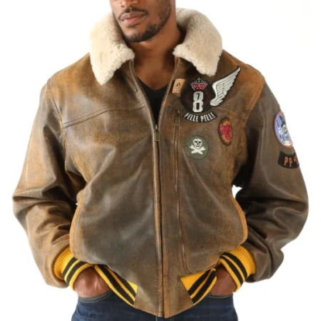 Pelle Pelle Aviator Brown Jacket view 2
