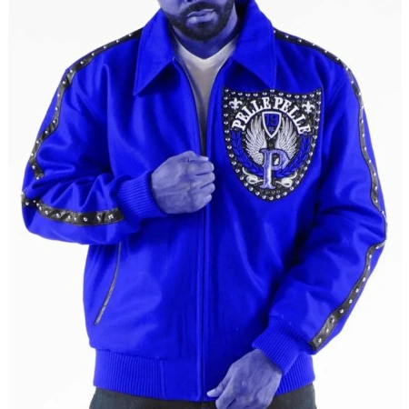 Pelle Pelle Royal Blue Jacket | Pelle Pelle Store view 2