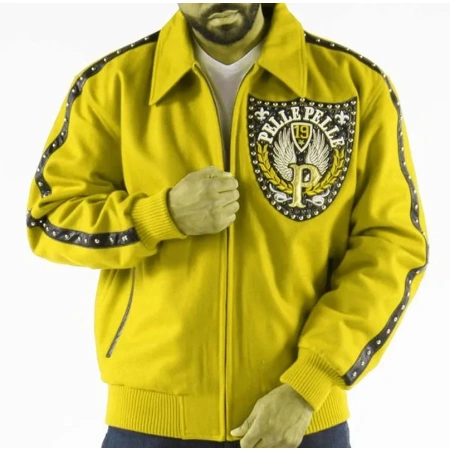 Badass Pelle Pelle Band of Brothers Yellow Jacket view 2