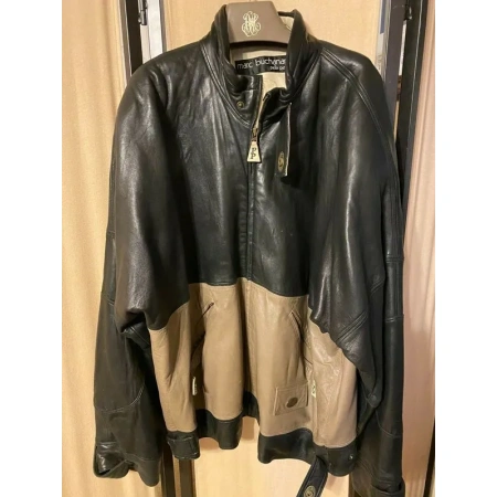 Stylish Black and Brown Leather Jacket by Pelle Pelle view 2