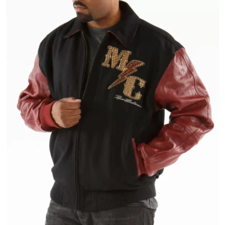 Pelle Pelle Black Brown Master |Ceremonies Varsity Jacket view 2
