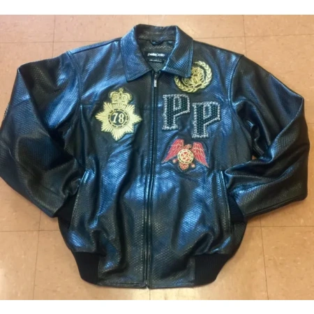Pelle Pelle Cobra Plush Black Leather Jacket view 2