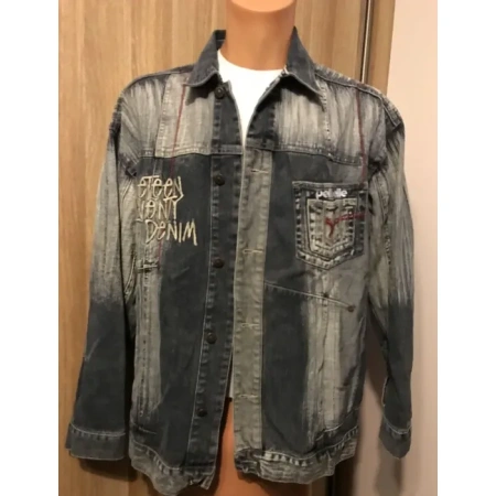 Pelle Pelle Black Eighty Seven Faded Denim Jacket view 2