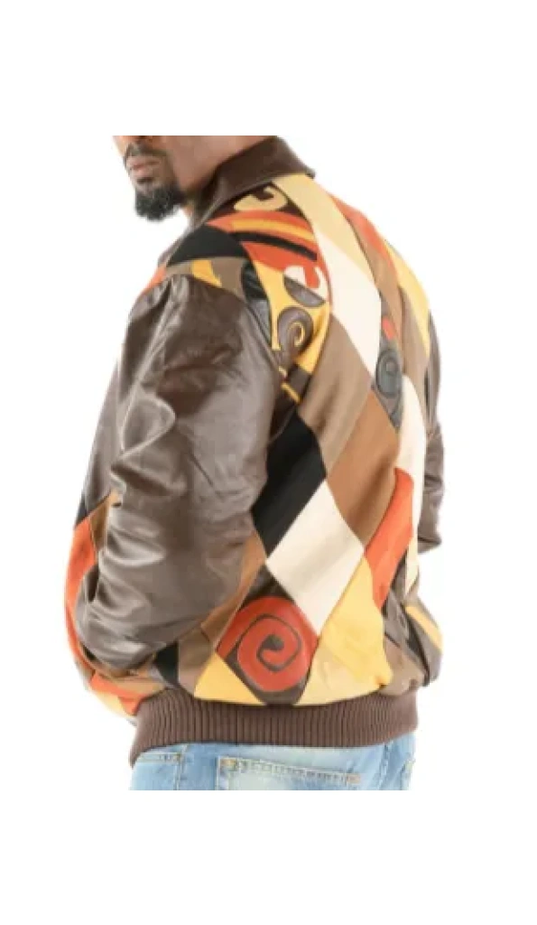 New Mens Pelle Pelle Block Leather Jacket