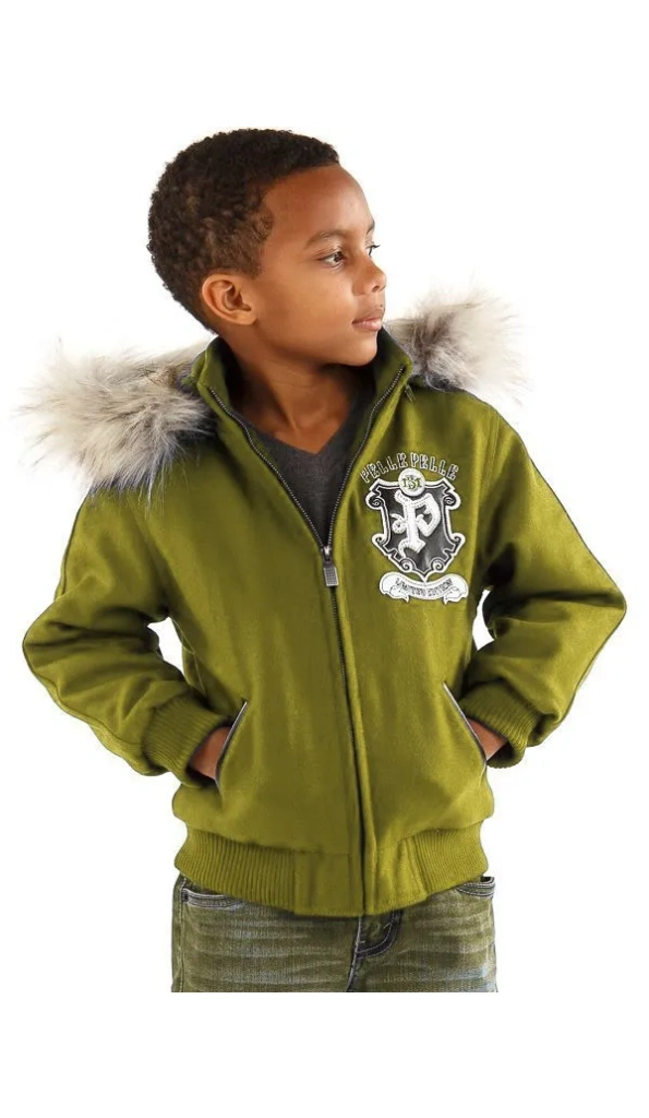 Pelle Pelle Kids Back to School Olive Jacket