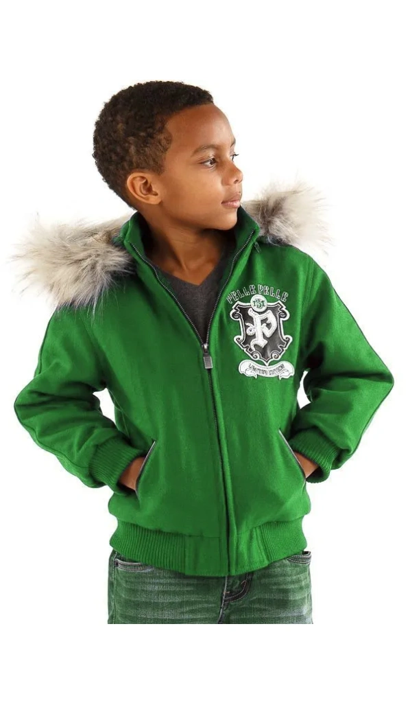 Pelle Pelle Kids Back to School Green Jacket