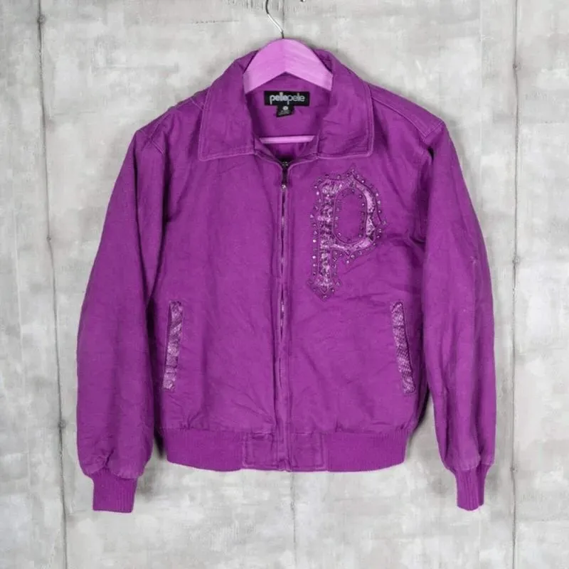 Bomber Purple Jacket | Marc Buchanan Pelle Pelle Store