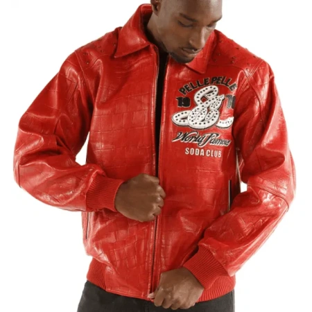 Pelle Pelle 1978 Soda Club Red Leather Jacket view 2
