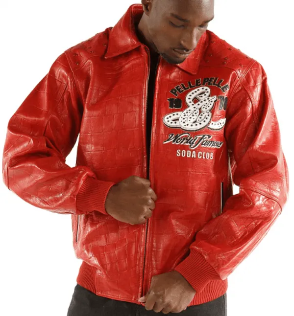 Pelle Pelle 1978 Soda Club Red Leather Jacket view 2
