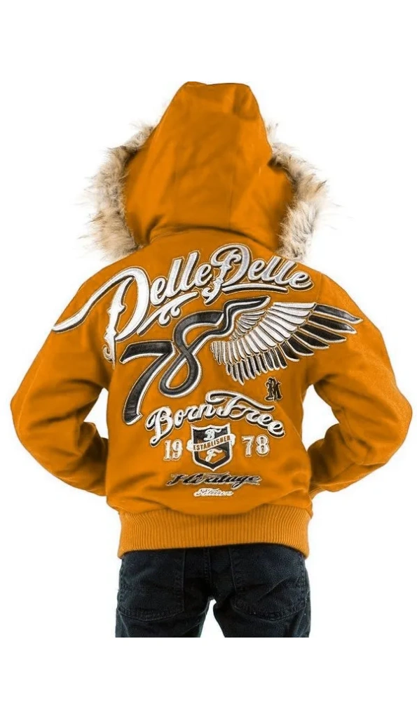 Pelle Pelle 78 Born Free Mustard Kids Wool Jacket