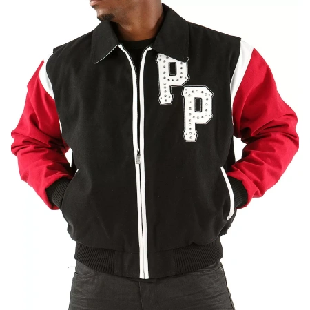 Pelle Pelle Black Red Wool Jacket | Pelle Pelle Store view 2