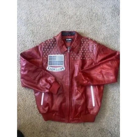 Americana Red Leather Jacket Pelle Pelle Jacket view 2