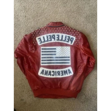 Americana Red Leather Jacket Pelle Pelle Jacket view 5