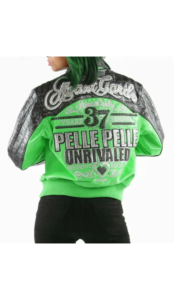 Garde  Strong 37 Years Green Leather Jacket Pelle Pelle Store