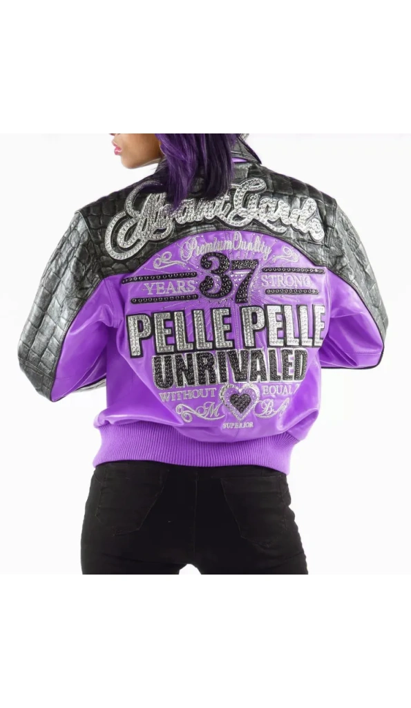 Garde 37 Years Strong Purple Leather Jacket Pelle Pelle