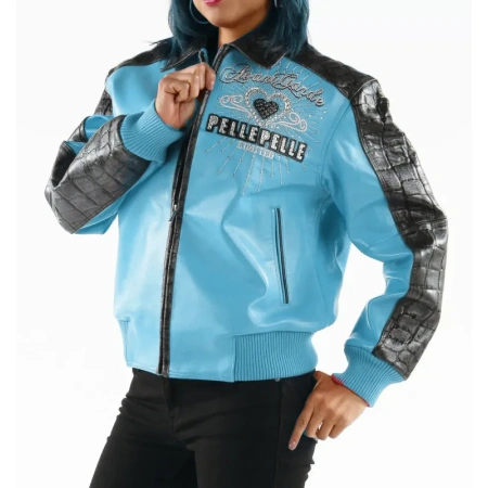 Garde 37 Years Strong Turquoise Leather Jacket Pelle Pelle view 2