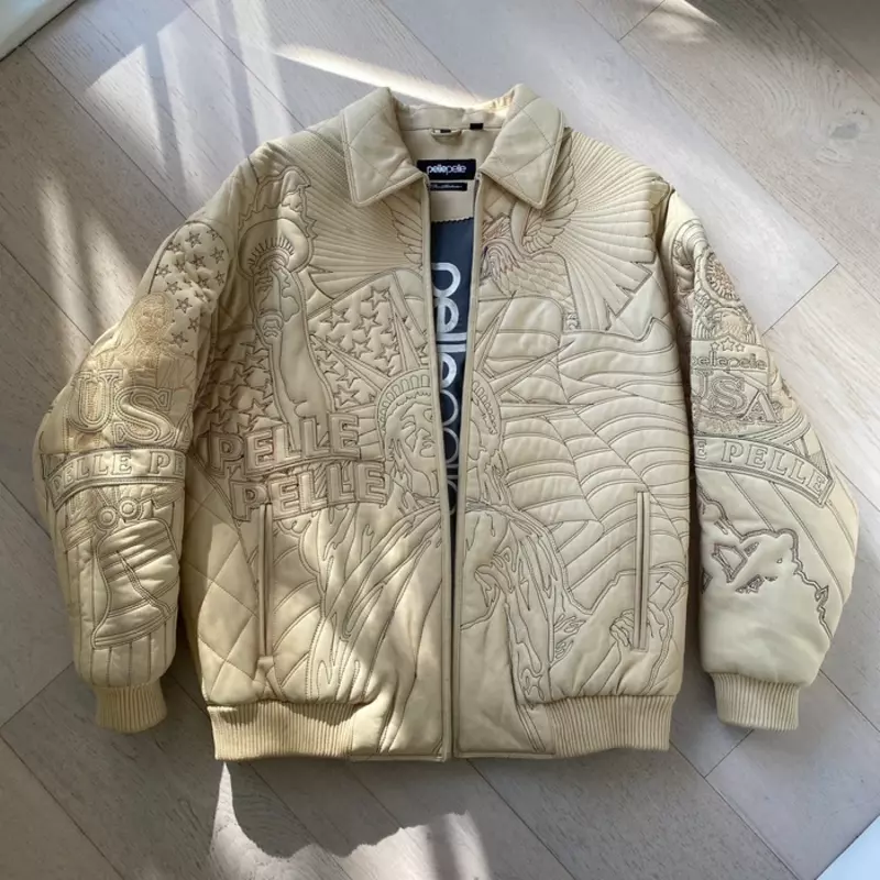 Pelle Pelle America Beige Leather Jacket view 2