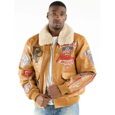 Pelle Pelle American Bruiser Mustard Jacket | Pelle Pelle view 2