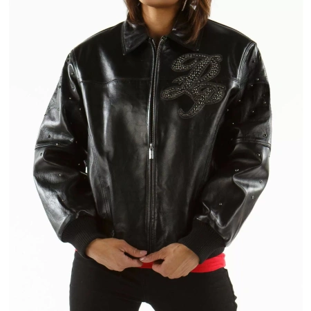 Authentic Pelle Pelle Encrusted Black Studded Leather Jacket view 2