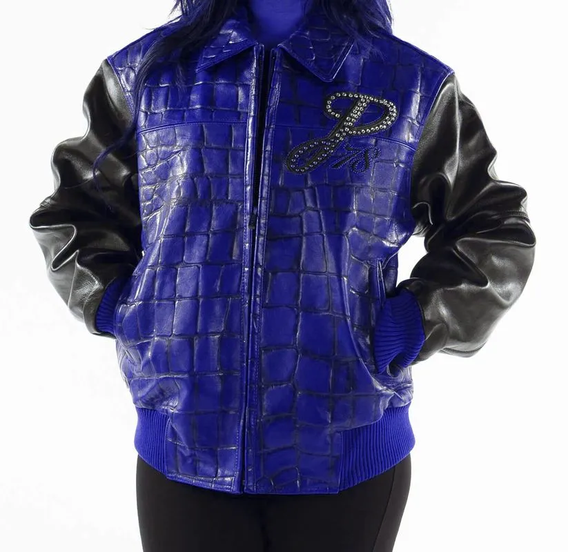 Pelle Pelle Exotic Studs Blue Black Jacket view 2