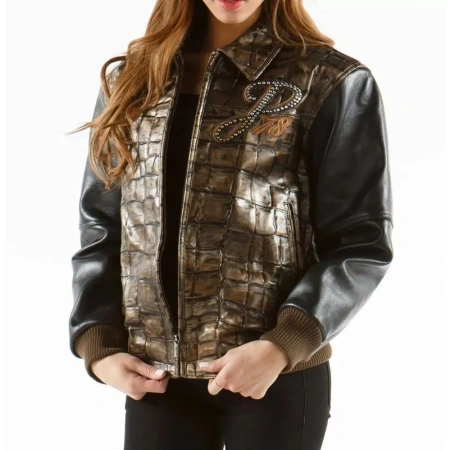 Bold Pelle Pelle Exotic Studded Jacket | Pelle Pelle Store view 2