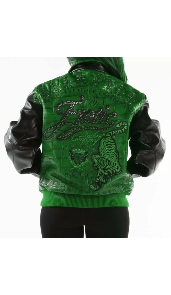 Classic Pelle Pelle Green Jacket | Studded Jacket