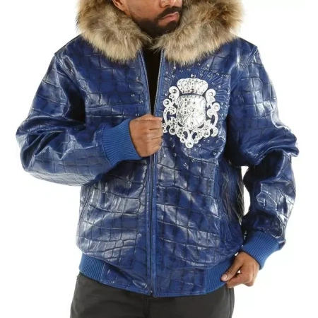 Pelle Pelle Crest Blue Leather Jacket view 2
