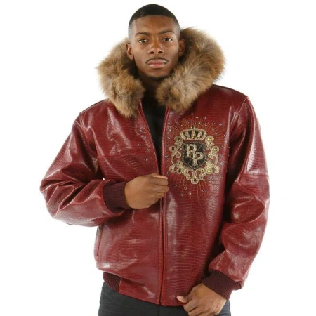 Pelle Pelle Crest Maroon Leather Jacket view 2