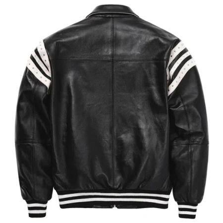 Pelle Pelle Encrusted Varsity Plush Black | Pelle Pelle Store view 2