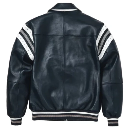 Pelle Pelle Encrusted Varsity Plush Navy | Pelle Pelle Store view 2