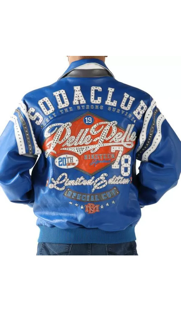 Pelle Pelle Blue Soda Club Studded Jacket