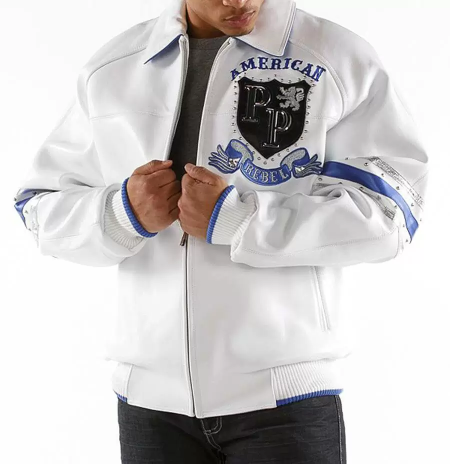Pelle Pelle American Rebel White Blue Jacket view 2