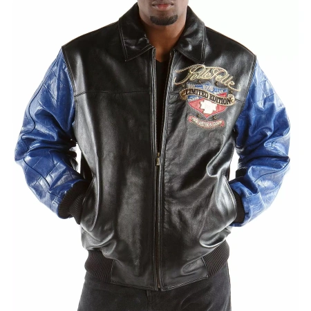 Pelle Pelle Black Blue Leather Jacket view 2
