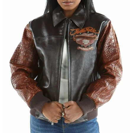 Pelle Pelle Black Brown Leather Jacket view 2