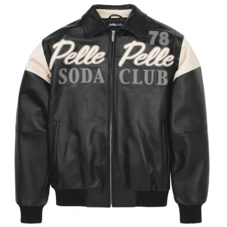 Pelle Pelle Soda Club Plush Black Jacket | pelle Pelle Store view 2