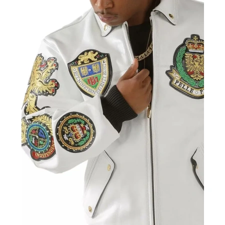 Pelle Pelle 1978 White Leather Jacket | Pelle Pelle Store view 3