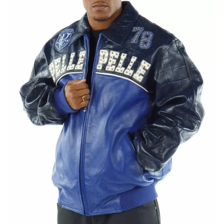 Pelle Pelle Standing Blue Leather Jacket view 2