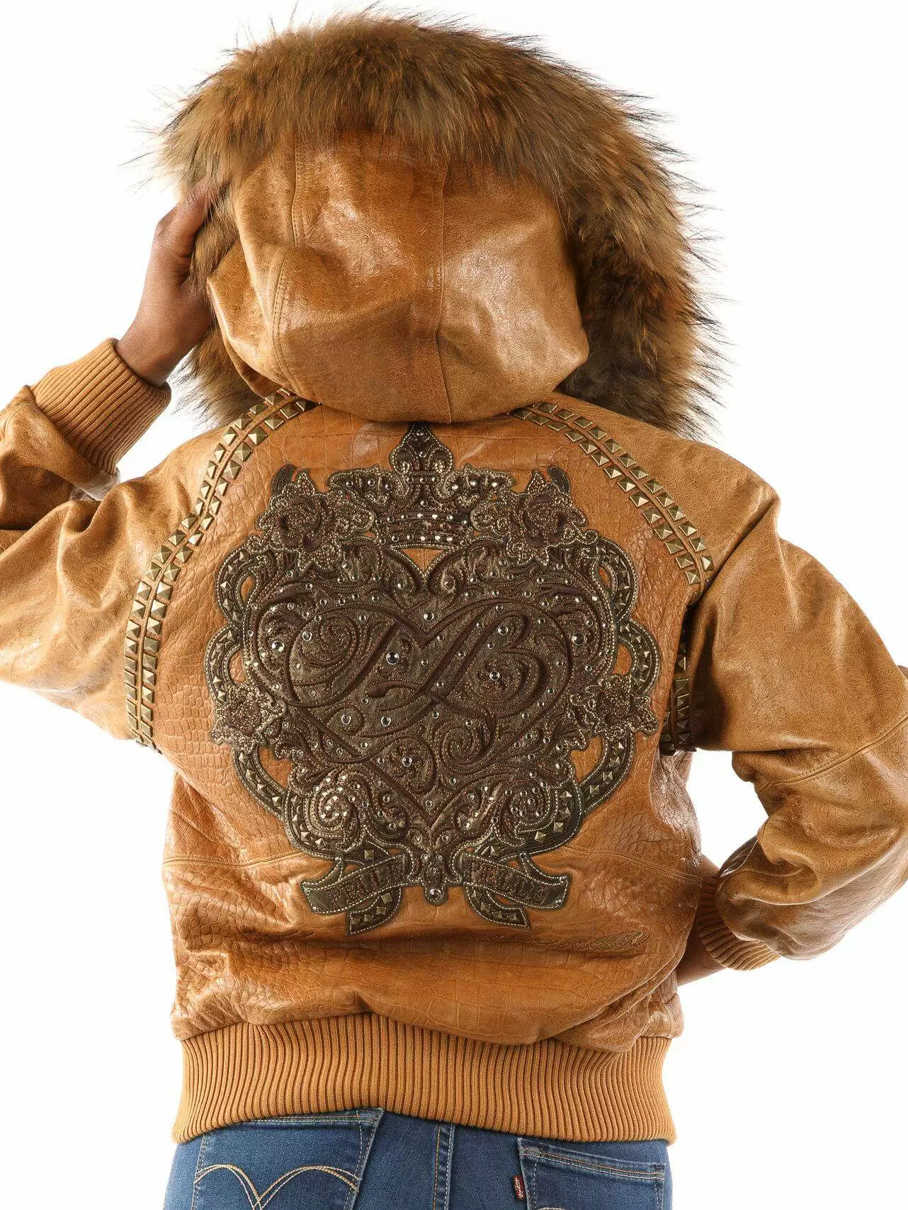 Pelle Pelle Ornate Heart Leather Jacket