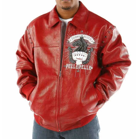 Pelle Pelle Red Studded Leather Jacket view 2