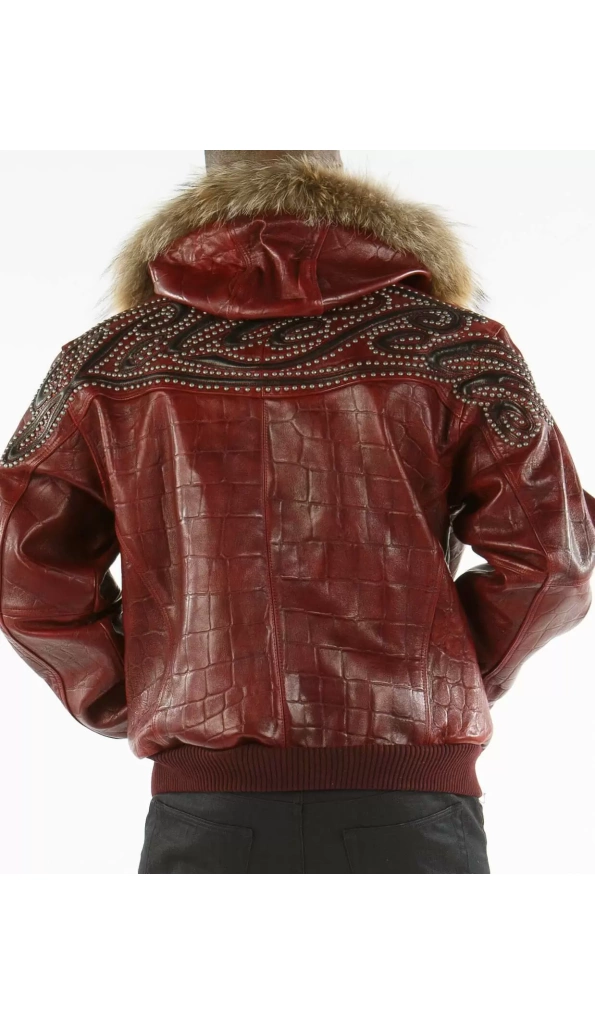 Pelle Pelle Red Leather Studded Jacket