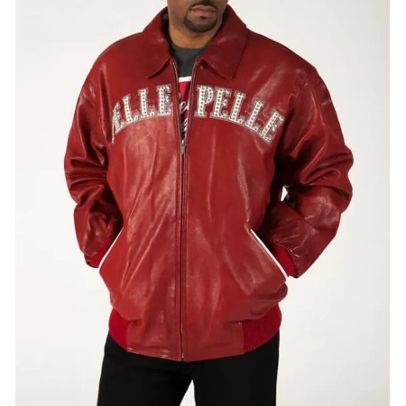 Pelle Pelle Red Worlds Best Studded Jacket view 2