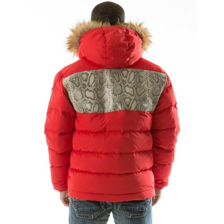 Pelle Pelle Snakeskin Bubble Red Coat view 2