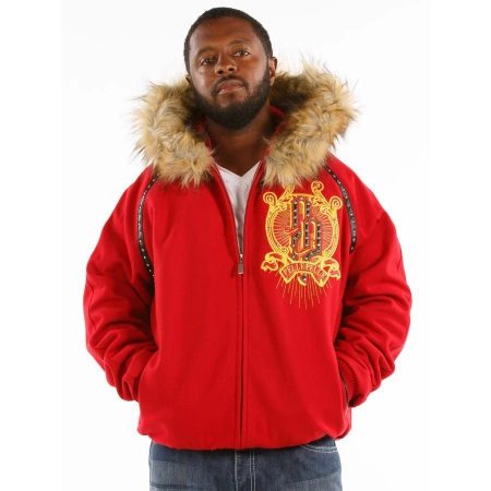 Pelle Pelle Top Brass Red Coat view 2