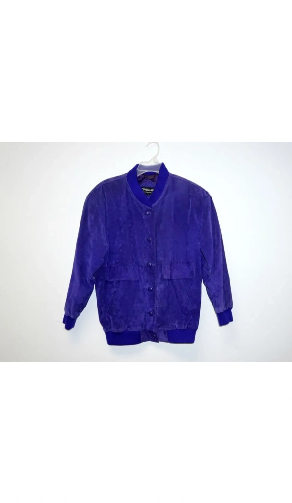 Pelle Pelle Purple Suede Bomber Jacket