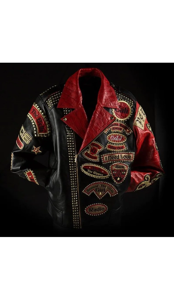 Pelle Pelle LL Cool J Black And Red Leather Jacket